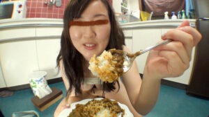 【素人】昨日食べた物をもう一度食べる！脱糞カレーライス！│PI＆CA│h_189pc00059