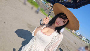 【素人】Hcup 爆乳彼女すいさん32歳 大人の休日 ビーチ散歩大人カップルのプライベートSEX流出│いんすた│h_1472instv00599